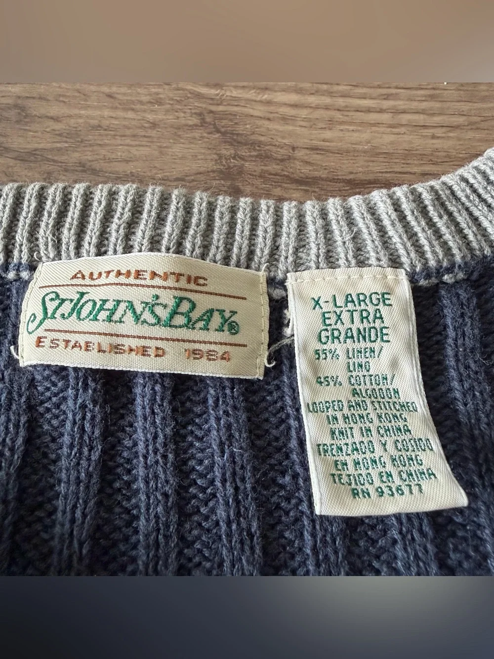 Vintage St. John’s Bay Navy Cricket Sweater